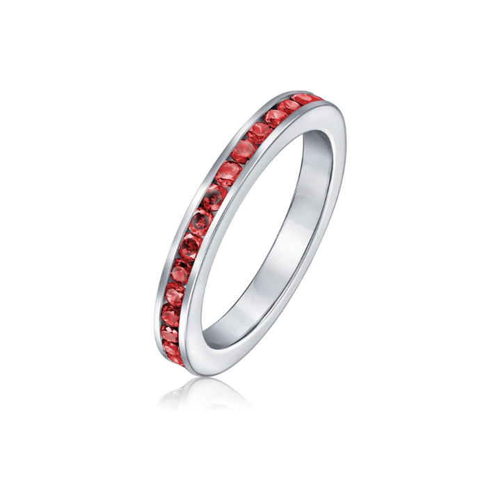 Ruby Eternity Band Ring in White Gold | Classic Anniversary Band
