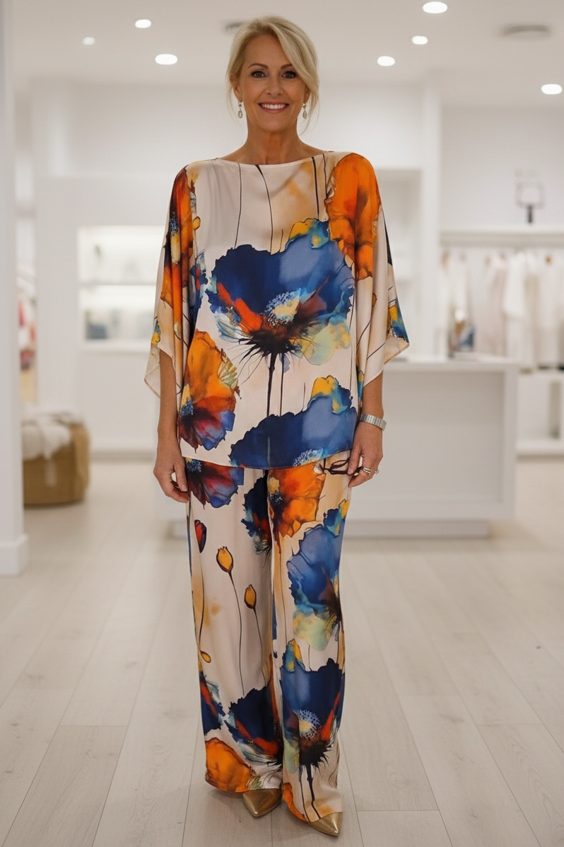 Colorful Two Piece Set - Vibrant Matching Outfit for Women
