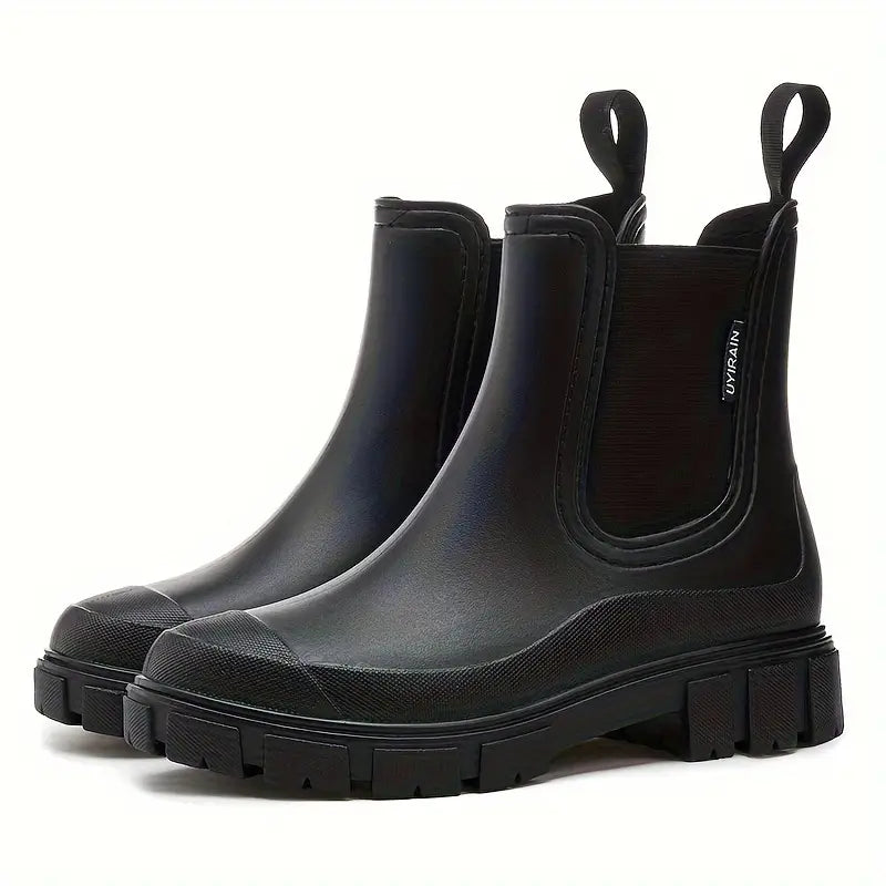 Waterproof Chelsea Boots for Women with Platform Sole