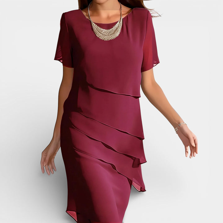 Elegant Casual Dress with Layered Detail for Women