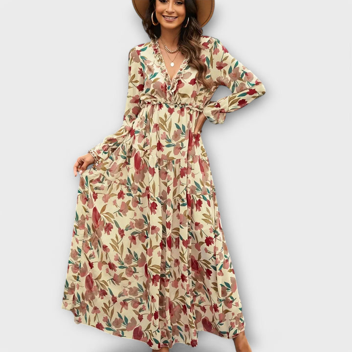 Elegant Maxi Dress for Women - Flowing Floor Length Style