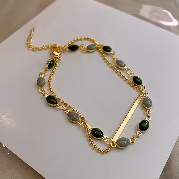 Gold Duo Bracelet Set - Delicate Layered Stacking Bracelets