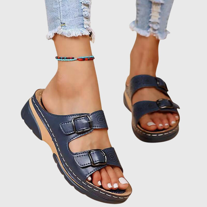 Orthopedic Leather Sandals with Arch Support for Women