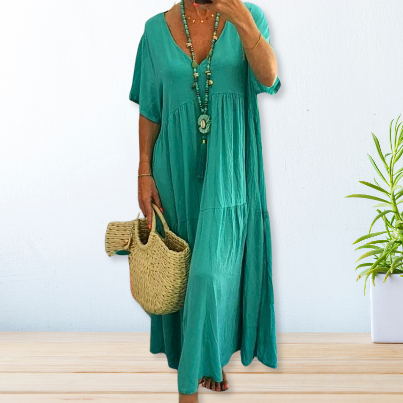 Cotton Linen Dress for Women - Casual Elegant Summer Dress