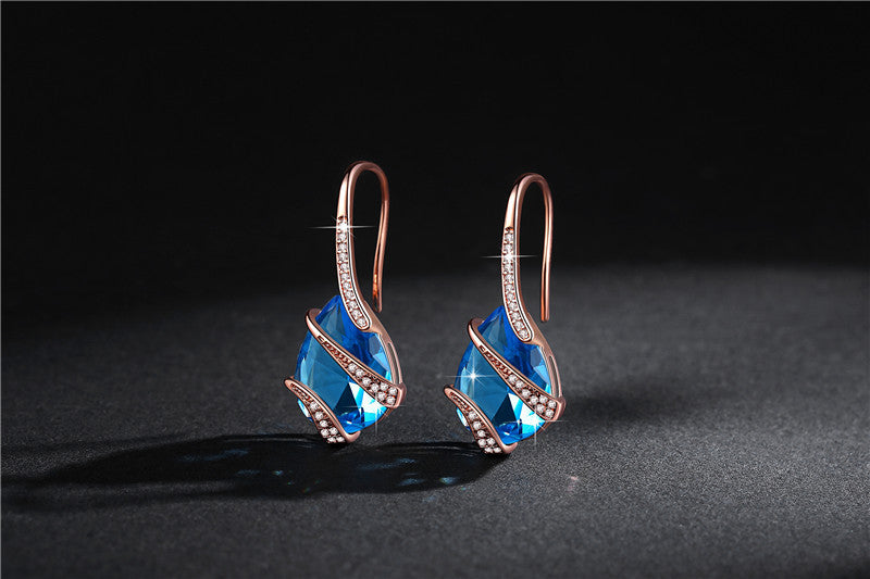 Rose Gold Jewelry Set - Elegant Matching Necklace and Earrings