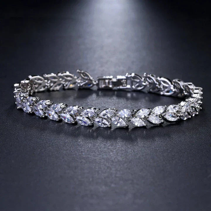 Rose Gold Bracelet | Delicate Leaf Design Everyday Jewelry
