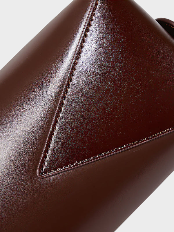 Leather Shoulder Bag for Women - Structured Cowhide Handbag