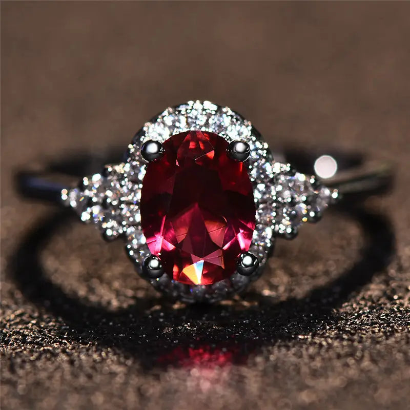 White Gold Statement Ring - Elegant Modern Design for Women