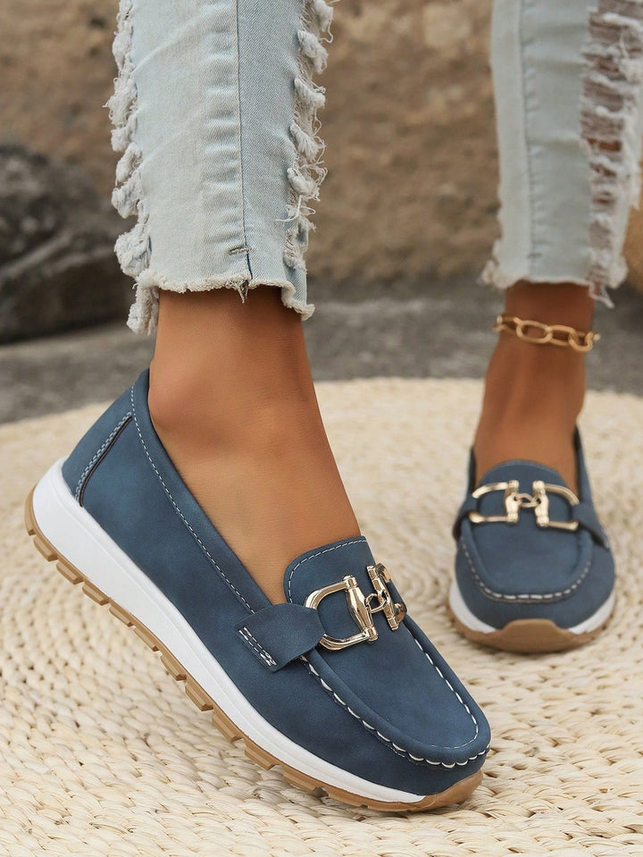 Flat Buckle Loafers for Women | Comfortable Slip On Shoes