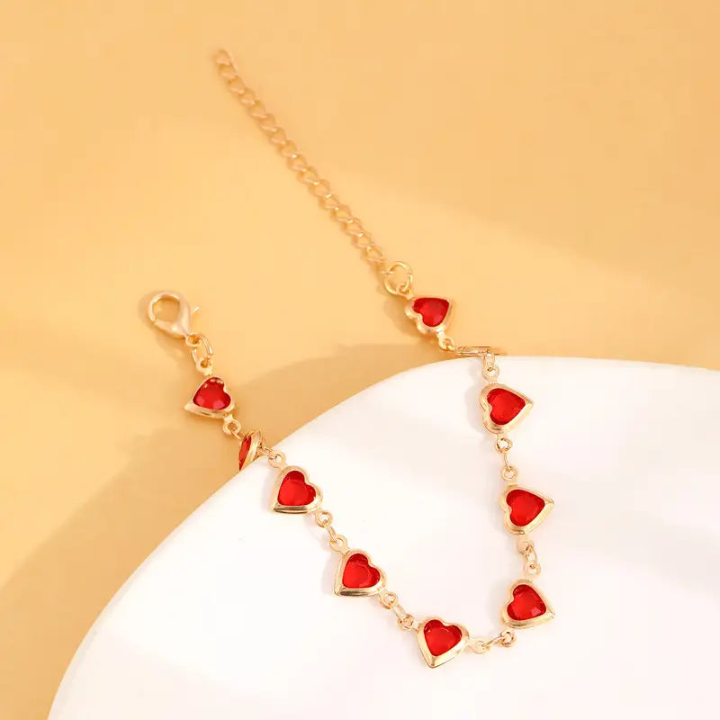 Gold Bracelet with Garnet Accents | Elegant Everyday Jewelry
