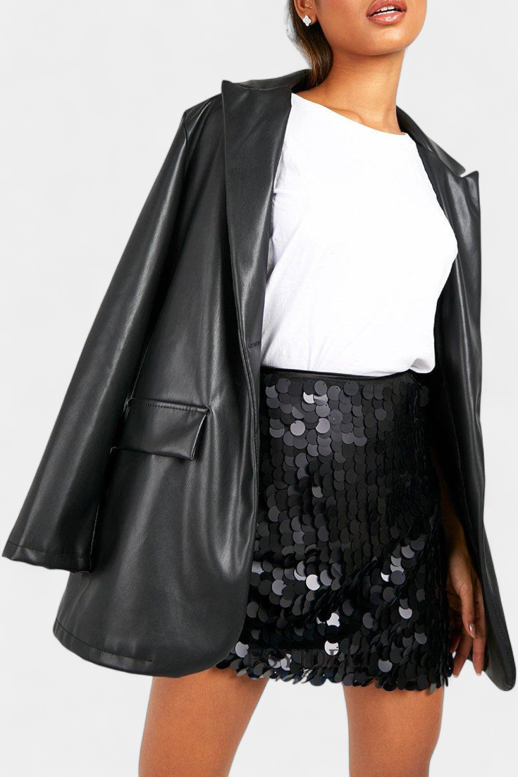 Sequin Mini Skirt - Sparkle Cocktail Skirt for Party and Evening