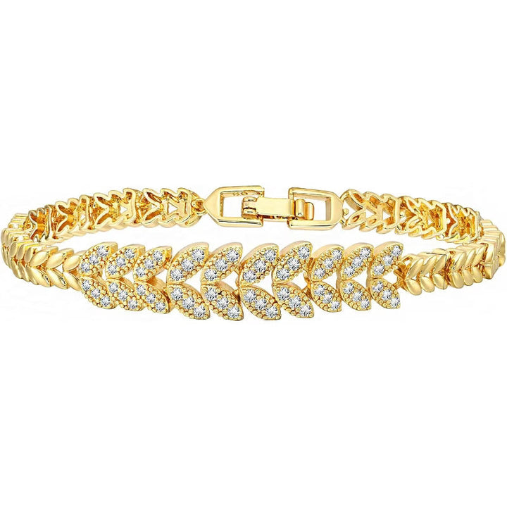 Tennis Bracelet Gold | Classic Everyday Jewelry for Women