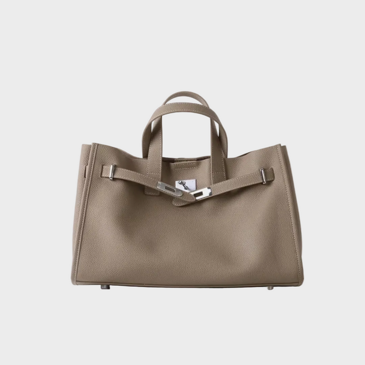 Leather Tote Bag for Work and Travel - Structured Handbag