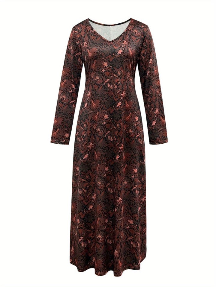 Floral Maxi Dress for Women | Flowing Elegant Long Dress