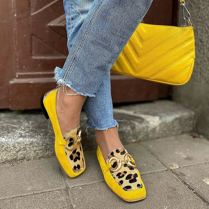 Women's Yellow Penny Loafers | Slip On Comfort Flats
