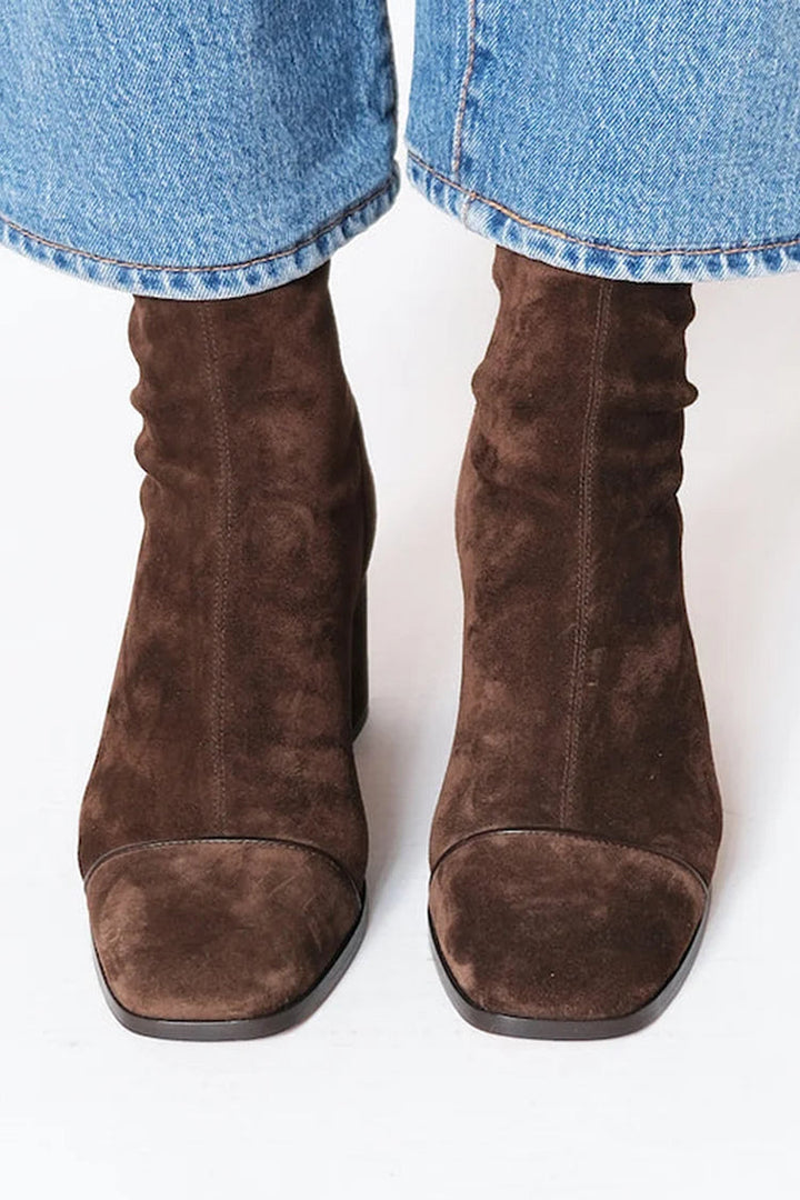Elegant Block Heel Boots with Square Toe for Women