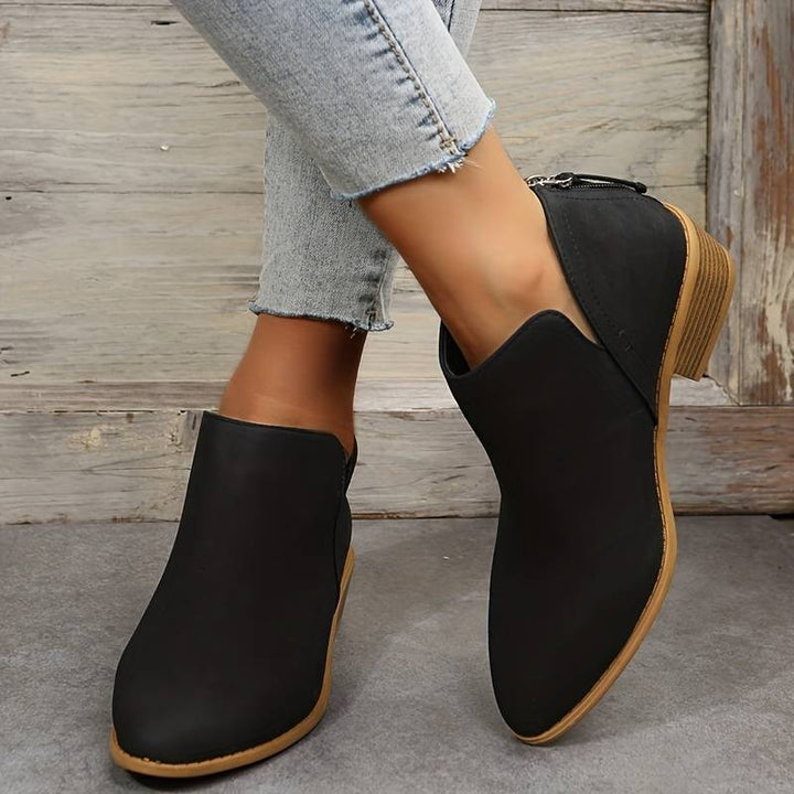 Low Heel Slip-On Boots for Women | Casual Ankle Booties