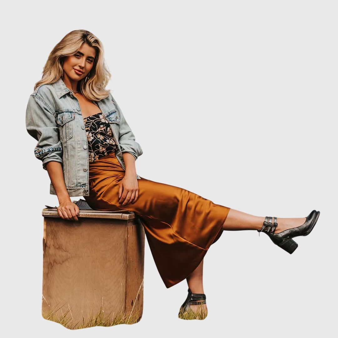 Women's Cutout Ankle Boots with Buckle Straps and Block Heel