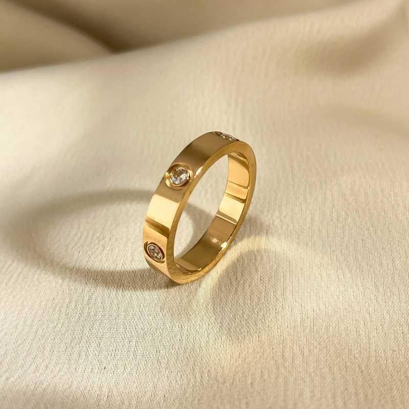 White Gold Statement Ring - Elegant Designer Cocktail Ring