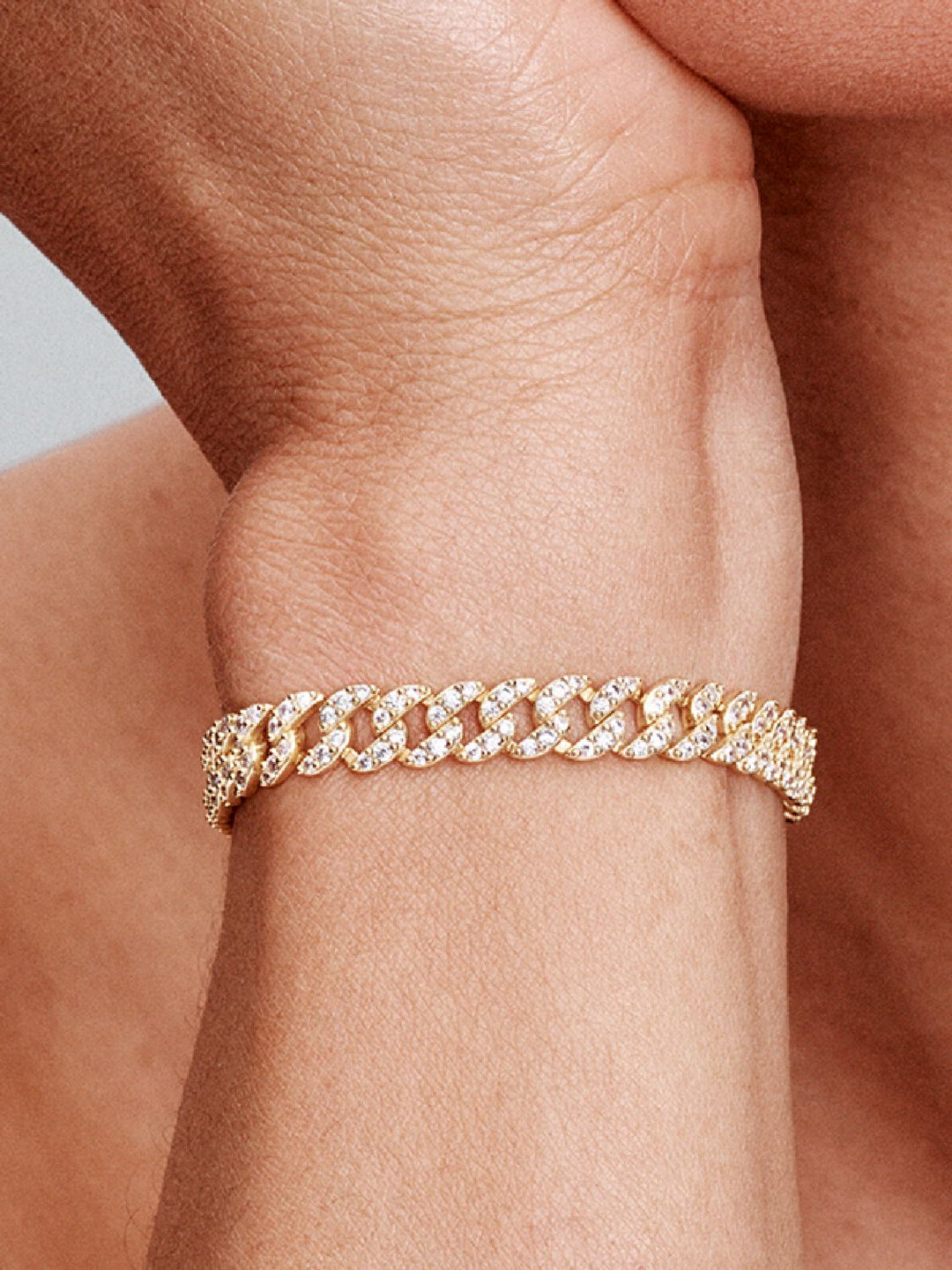 Gold Pave Cuban Link Bracelet for Women | Everyday Luxury
