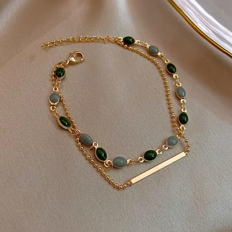 Gold Duo Bracelet Set - Delicate Layered Stacking Bracelets