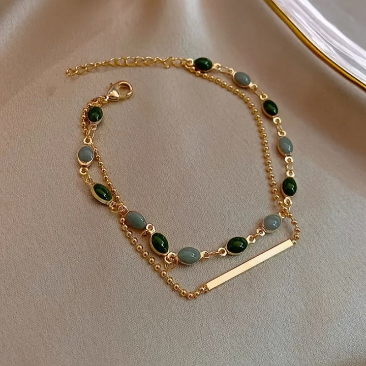 Gold Duo Bracelet Set - Delicate Layered Stacking Bracelets