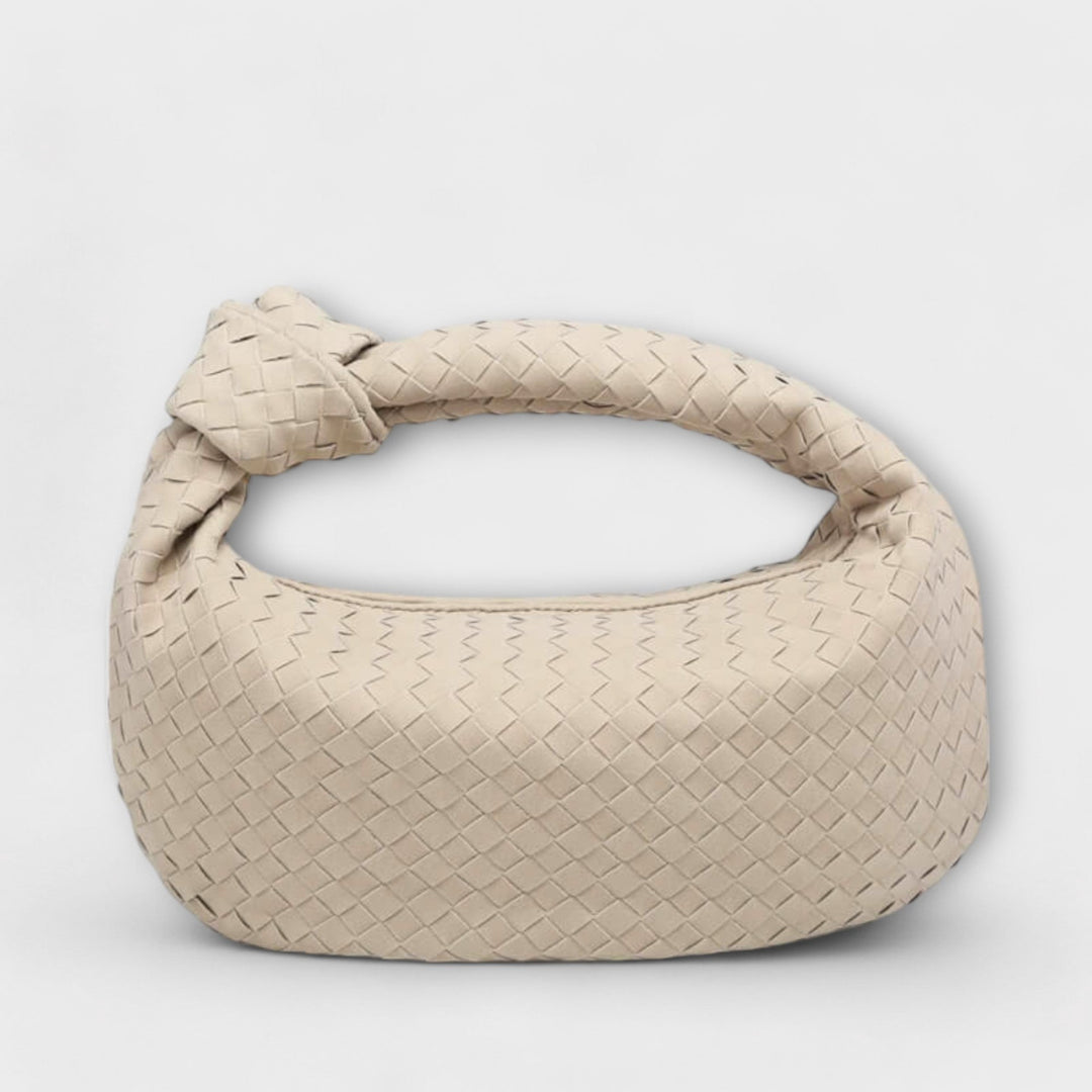 Large Woven Tote Bag for Women with Knot Detail