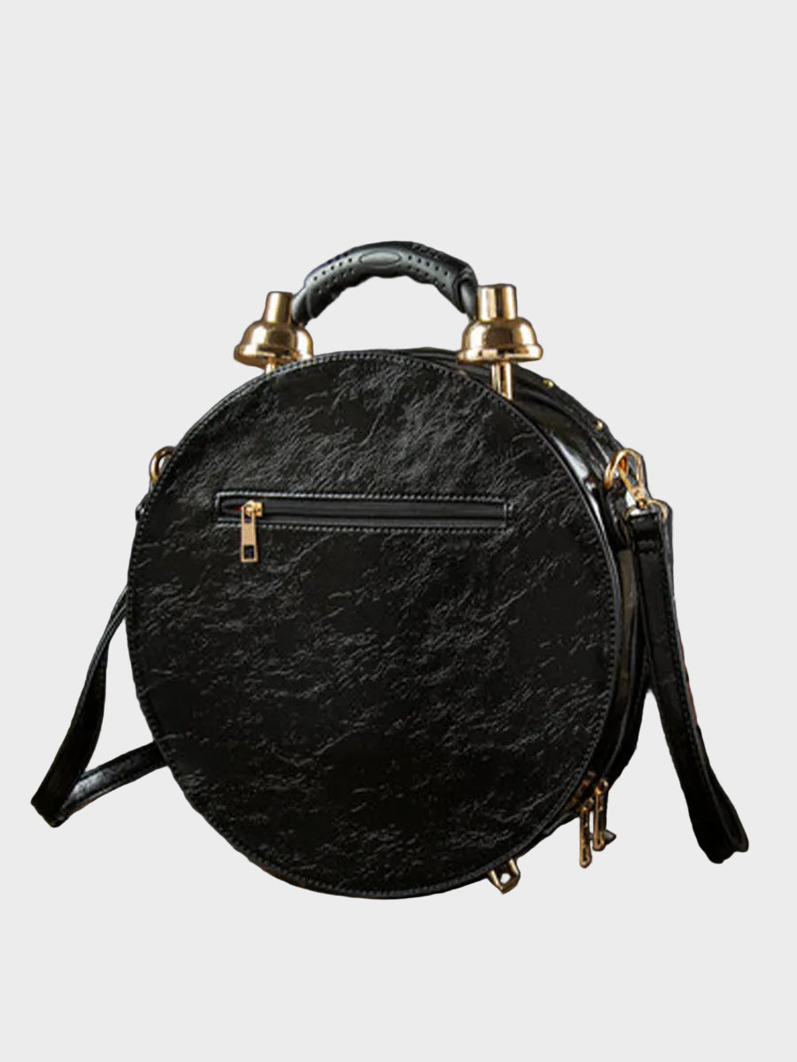 Vintage Pocket Watch Crossbody Bag with Working Clock
