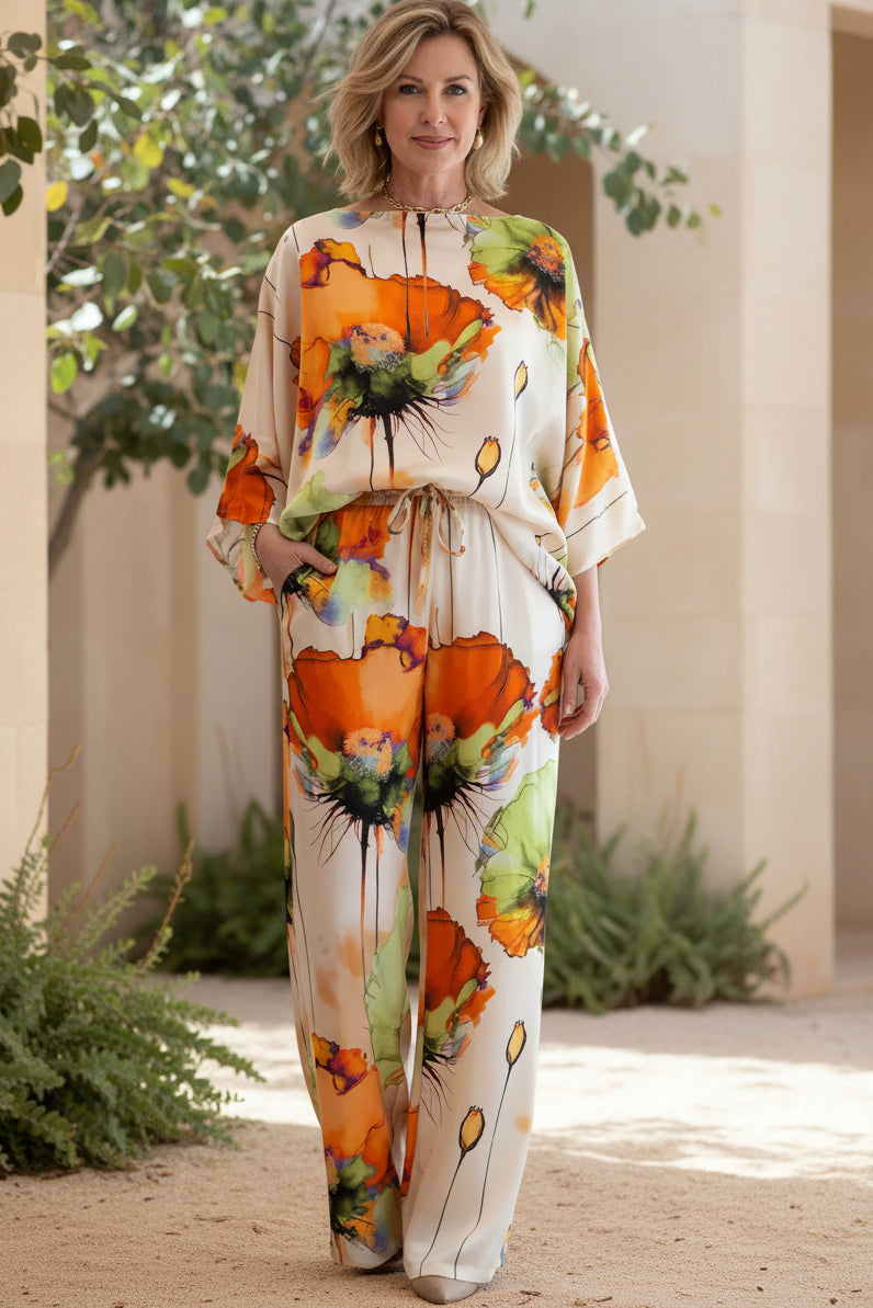 Colorful Two Piece Set - Vibrant Matching Outfit for Women