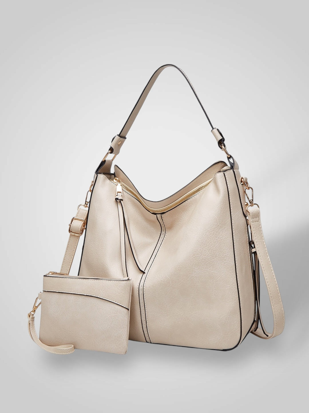 Leather Tote Bag for Women with Multiple Pockets