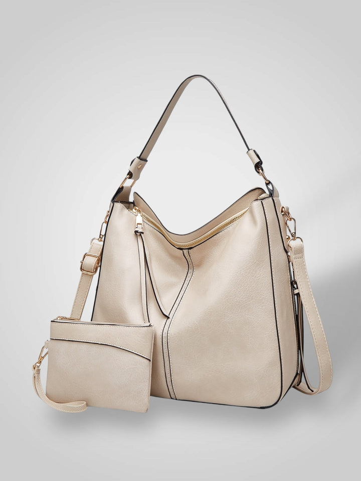 Leather Tote Bag for Women with Multiple Pockets