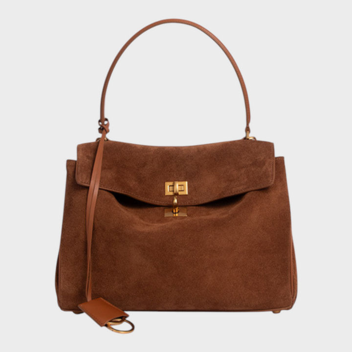 Leather Handbag Women - Minimalist Soft Genuine Leather Shoulder Bag