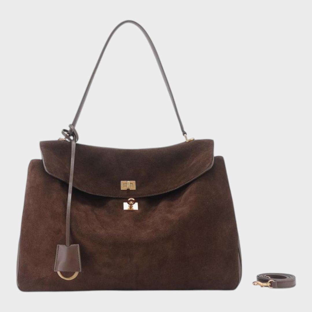 Leather Handbag Women - Minimalist Soft Genuine Leather Shoulder Bag