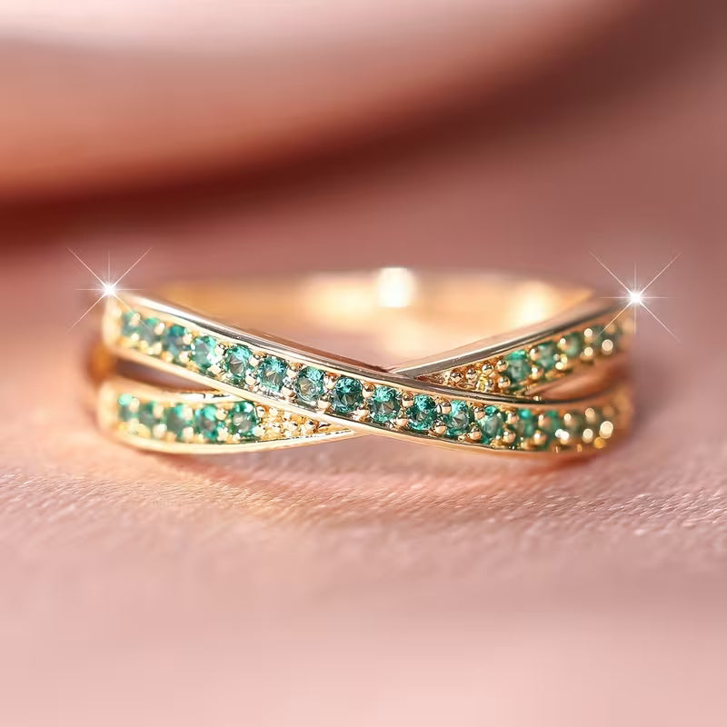 Emerald Ring in Gold | Statement Cocktail Ring for Women