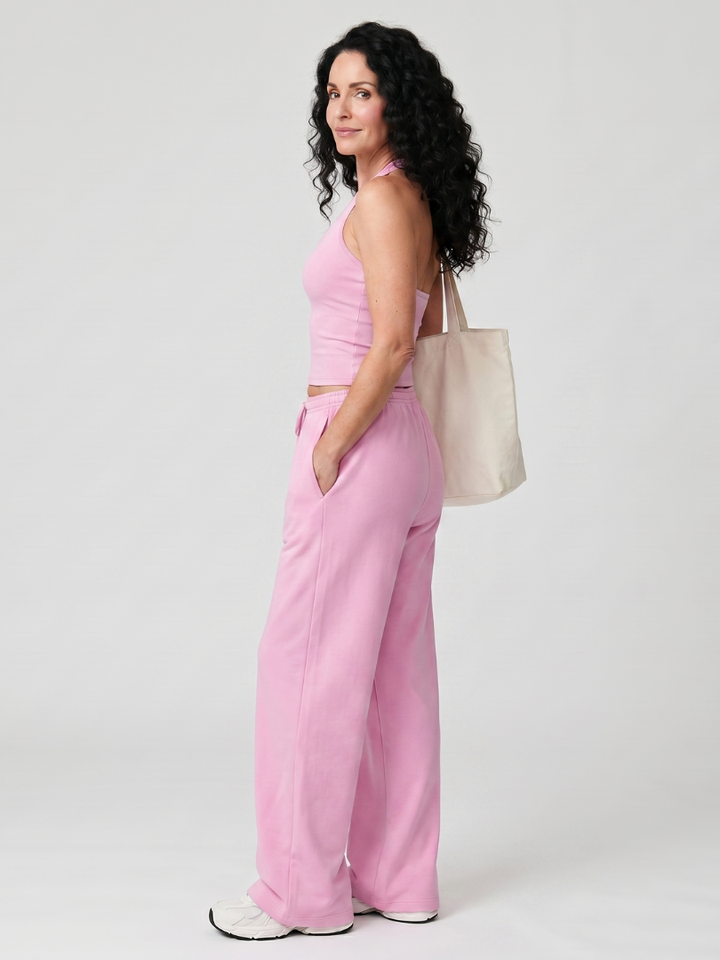 Two Piece Set Sleeveless Top and Wide Leg Pants