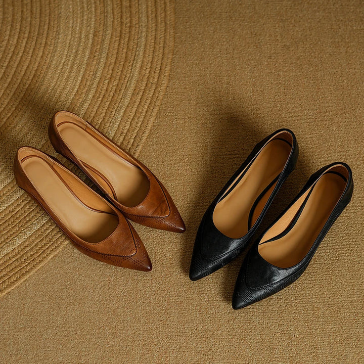 Mary Jane Flats with Ankle Strap - Comfortable All Day Shoes