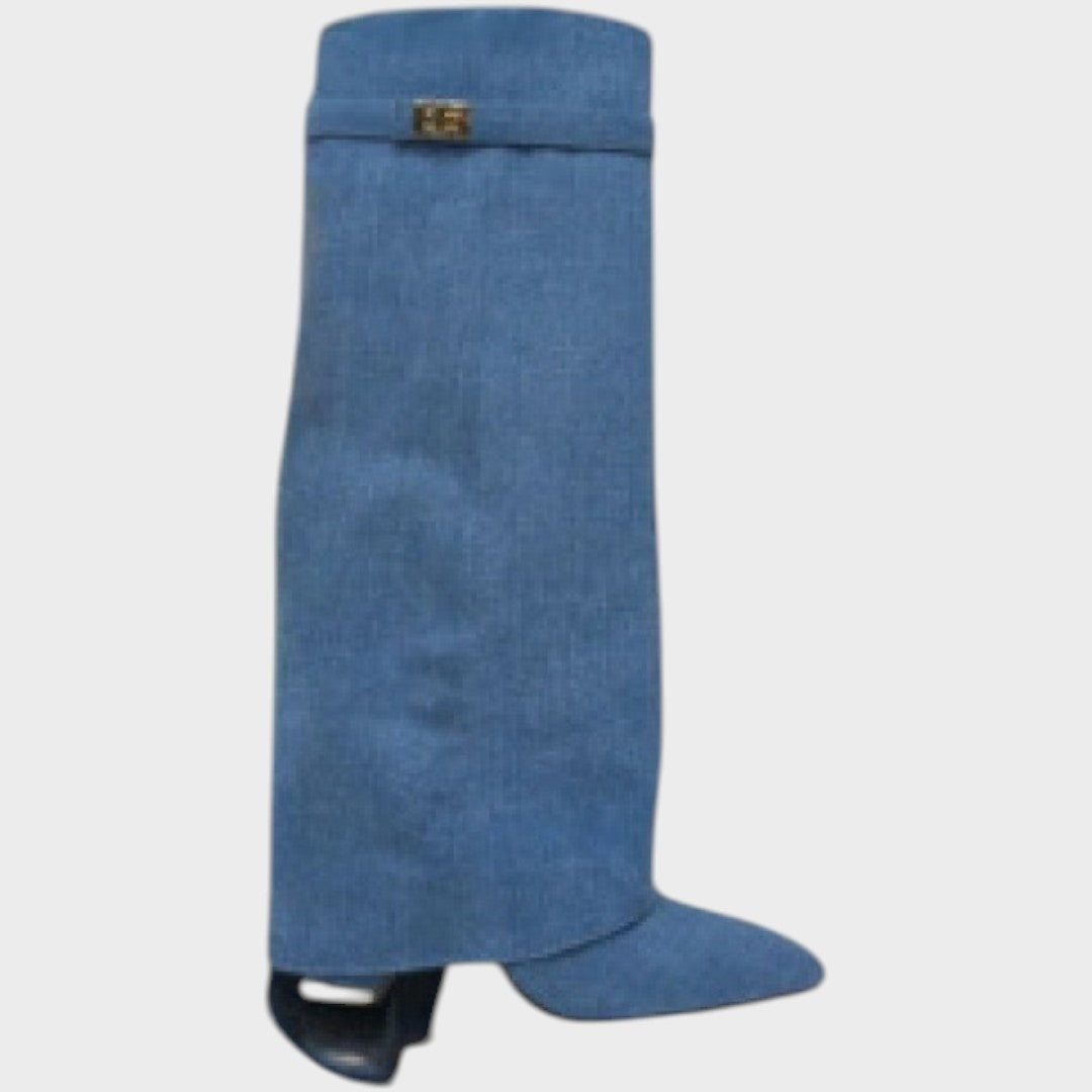 Wide Calf Suede Boots for Women - High Cut Fall Winter Statement Boots