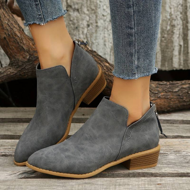 Low Heel Slip-On Boots for Women | Casual Ankle Booties