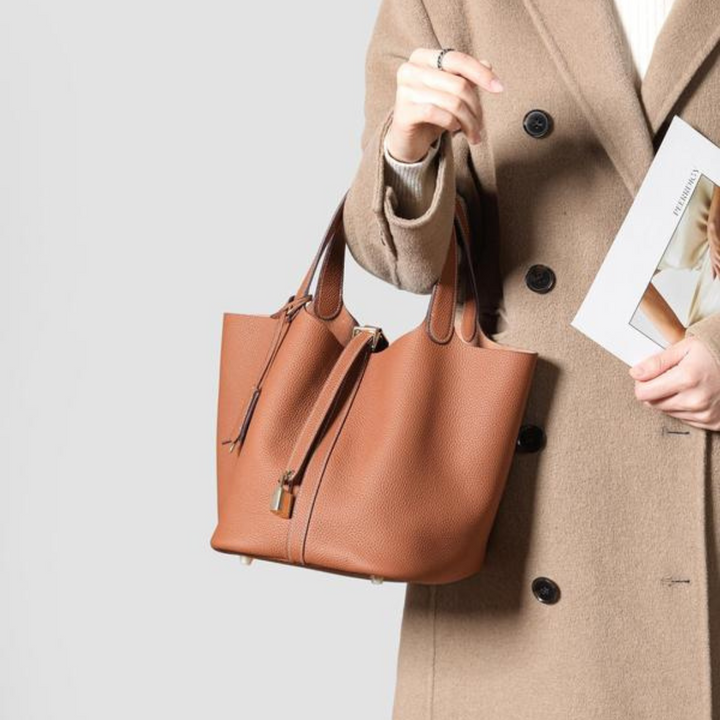 Kate Lock Crossbody Bag - Pebbled Leather Handbag