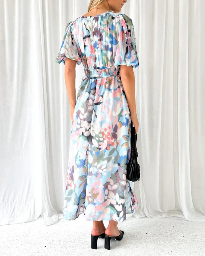 Pink Maxi Dress - Bohemian Flowy Dress for Women