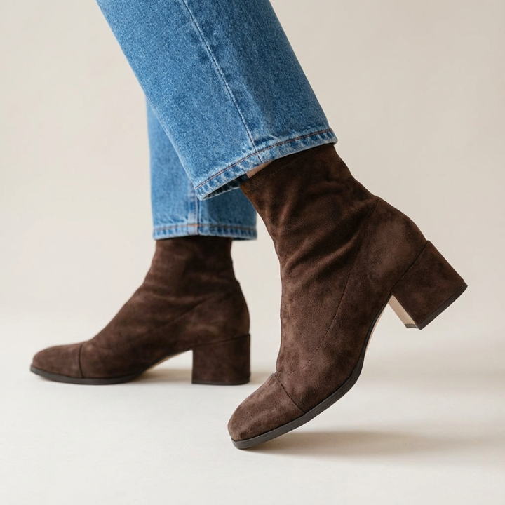 Elegant Block Heel Boots with Square Toe for Women