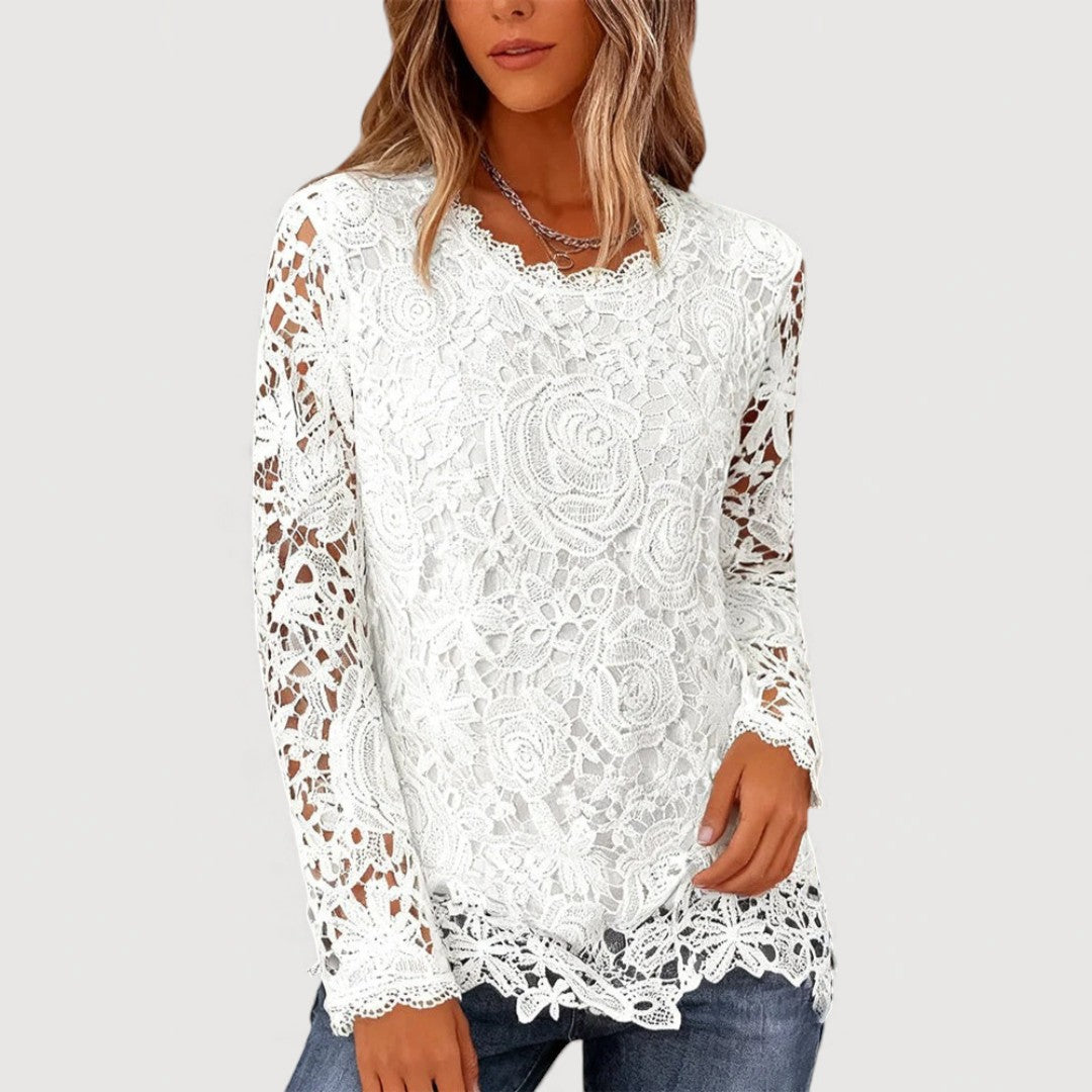 Lace Detail Top for Women | Elegant Casual Blouse