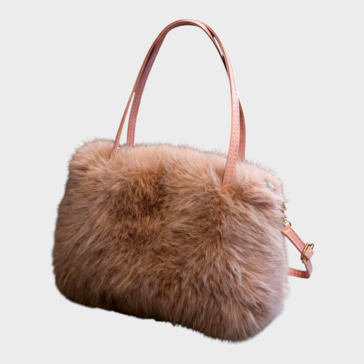 Faux Fur Handbag for Women - Soft Rabbit Fur Shoulder Bag