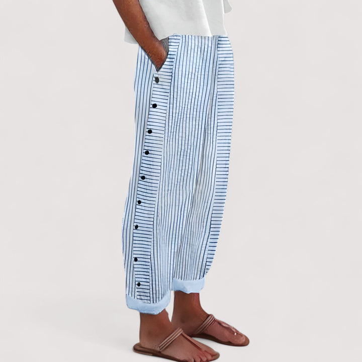 Lightweight Linen Pants for Women - Breathable Wide Leg Trousers