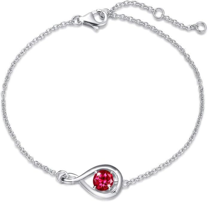 Ruby Infinity Bracelet in White Gold | Timeless Gemstone Jewelry