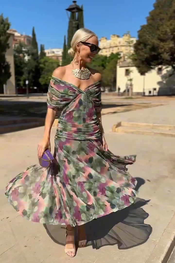 Coral Evening Dress - Elegant Maxi Dress for Special Occasions