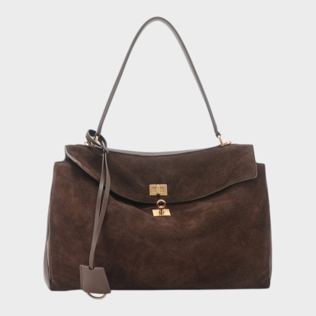 Leather Handbag Women - Minimalist Soft Genuine Leather Shoulder Bag