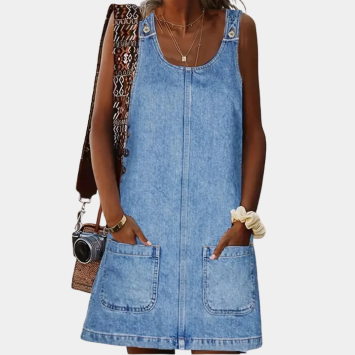 Relaxed Denim Dress for Women | Casual Shift Dress