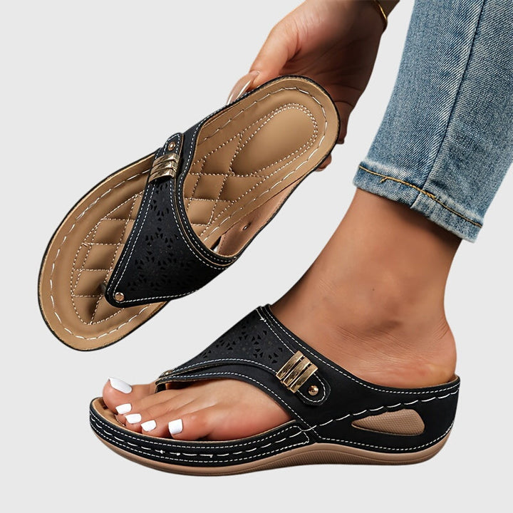 Striped Comfort Sandals for Women - Casual Slide Sandals