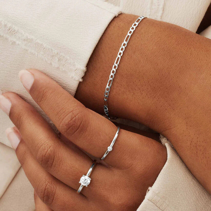 White Gold Bracelet | Neris Alaine Delicate Everyday Jewelry